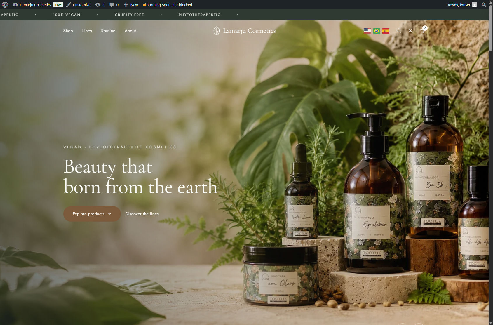 Lamarju Cosmetics homepage