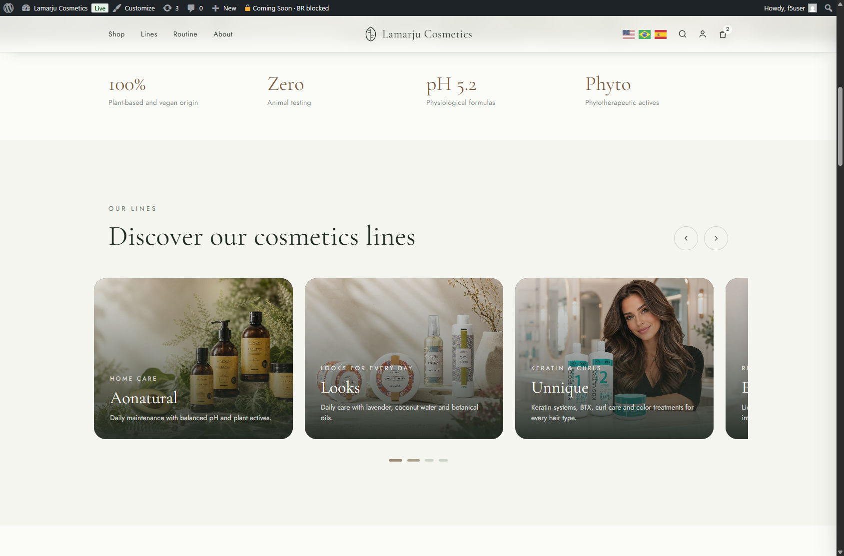 Trust badges and product lines