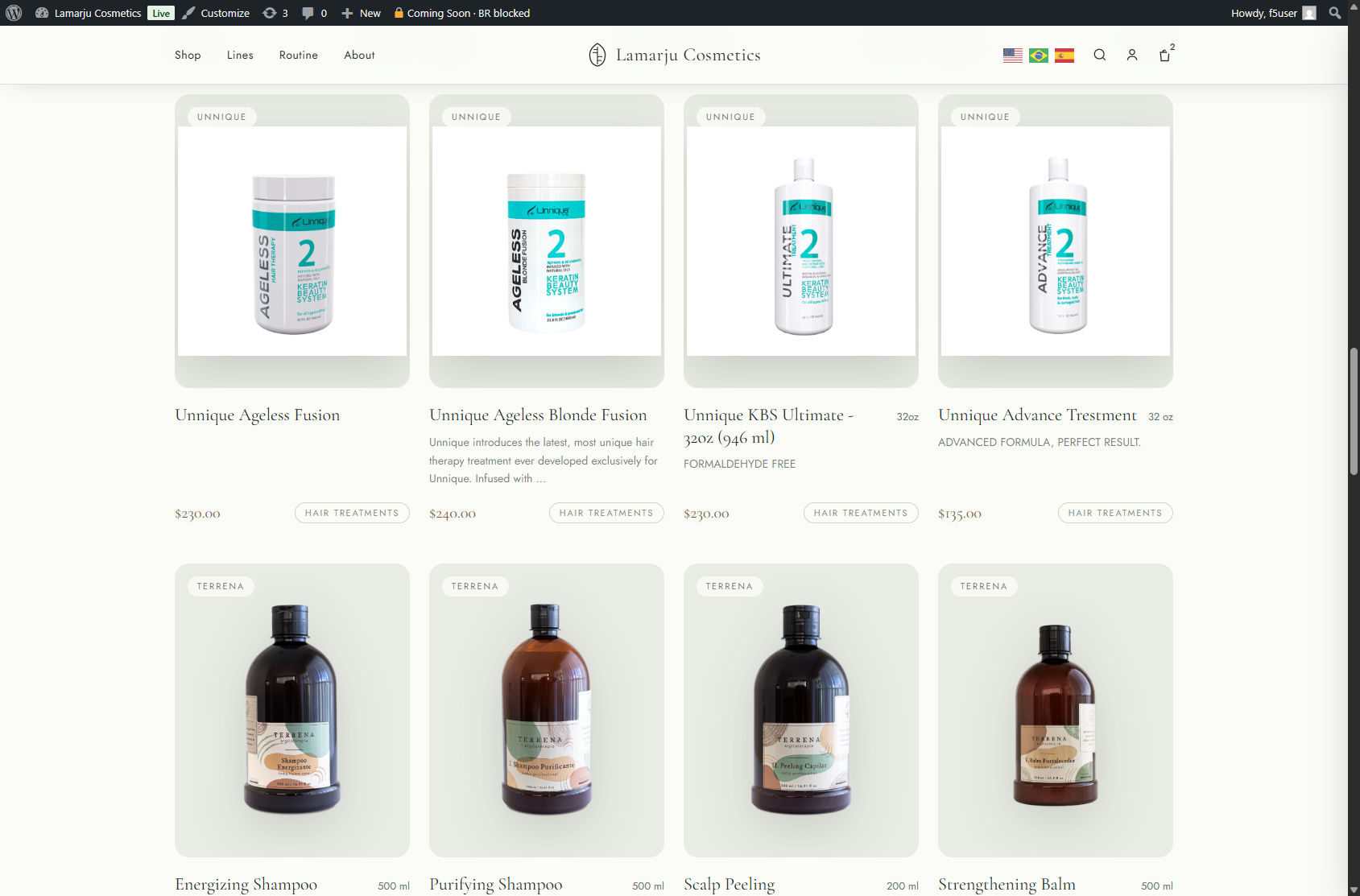 Product catalogue grid
