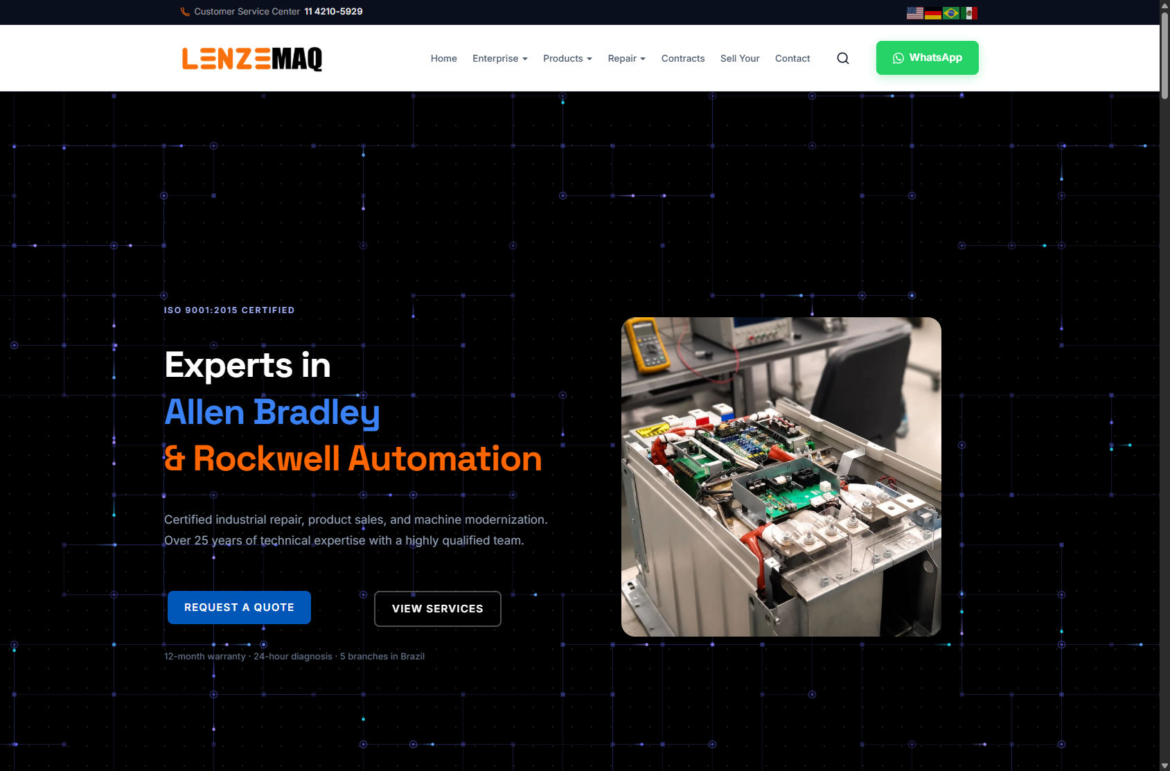 LenzeMaq homepage